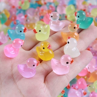 10ชิ้นเรืองแสงในที่มืด,มินิเป็ด,ของเล่นเป็ดชุด,มินิพลาสติกเป็ดที่สมจริง,ของเล่นเรืองแสงสําหรับgoodyกระเป๋าสิ่งอํานวยความ พรรคโปรดปรานซัพพลายอีสเตอร์ของขว