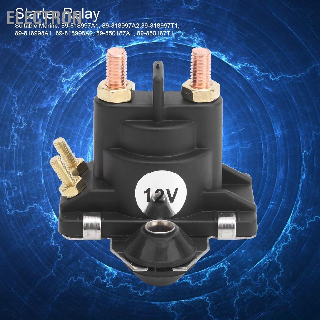 Electron รีเลย์สตาร์ทสำหรับ Yamaha 25-40HP อุปกรณ์อุตสาหกรรม 89-818997A1 89-850187T120HP 12V