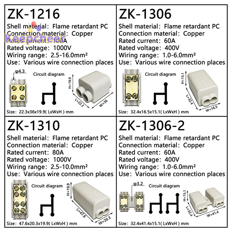 [ Keepcheer ] High Power Splitter Quick Wire Connector Terminal Block Cable Junction Box [ ใหม ่ ]