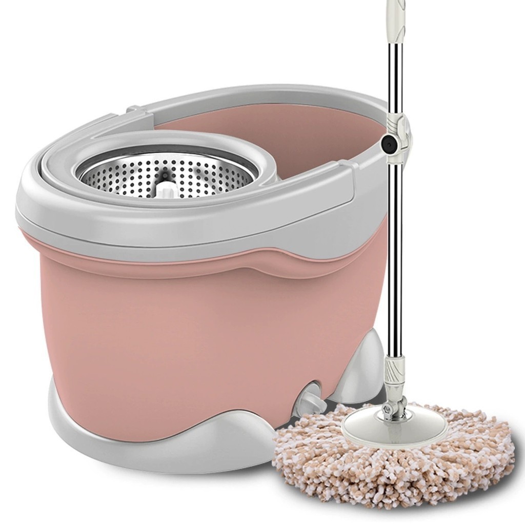 ชุดถังปั่น + ไม้ถูพื้น ถูพื้น Spin Mop พร้อมผ้าม๊อบไมโครไฟเบอร์ ไม้ถูพื้น ม็อบถังปั่น ไม้ถูพื้นพร้อมถัง