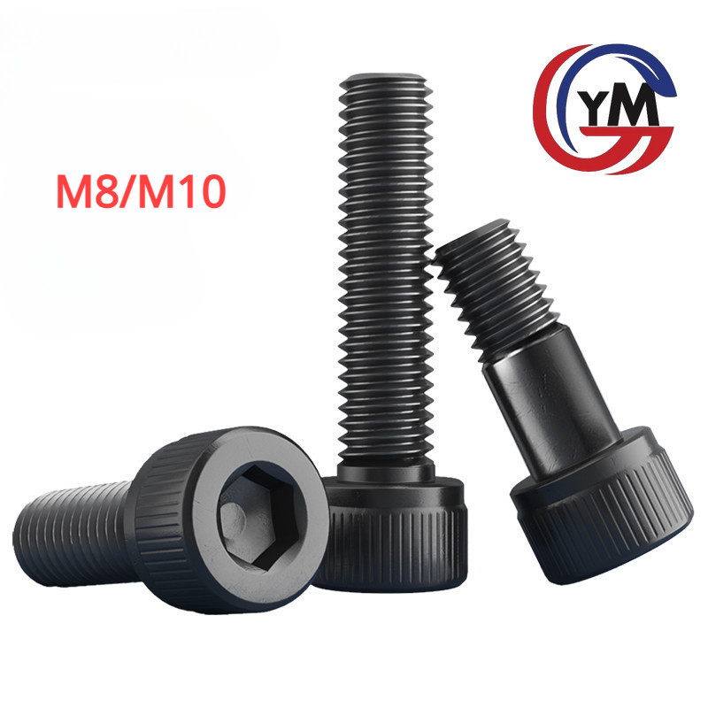 [ Ymh1 ]น็อตดำ หัวจม เกรด 12.9 แข็งพิเศษ สกรูชุบแข็งดำ เกลียวมิล Hex Socket Head Cap Machine Screw M8/M10