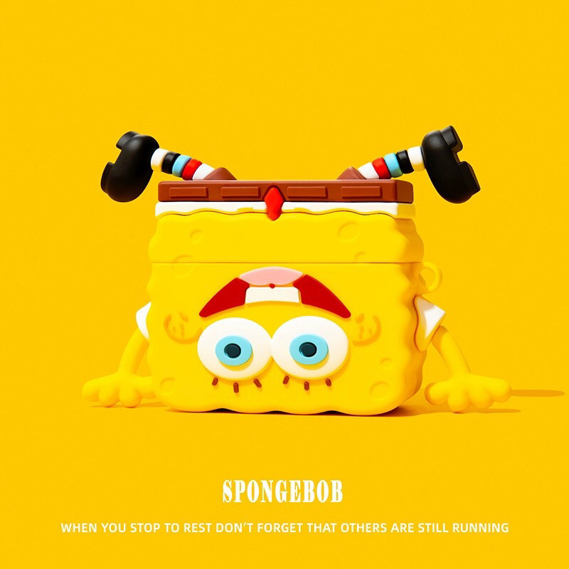 SpongeBob เคส Airpods น่ารัก Airpods Pro 2 เคส Airpods Gen3 เคสซิลิโคน Airpods Gen2 เคส Airpods ครอบ