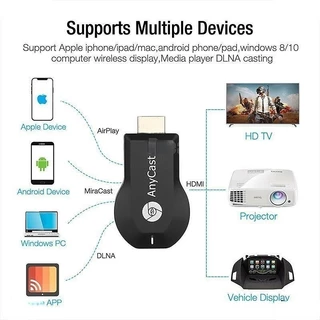 Anycast รุ่นใหม่ล่าสุด 2024 ของแท้ 100% นำภาพมือถือขึ้นจอผ่าน Wifi Android บริการดี ส่งเร็ว Mirror Cast AirPlay DLNA