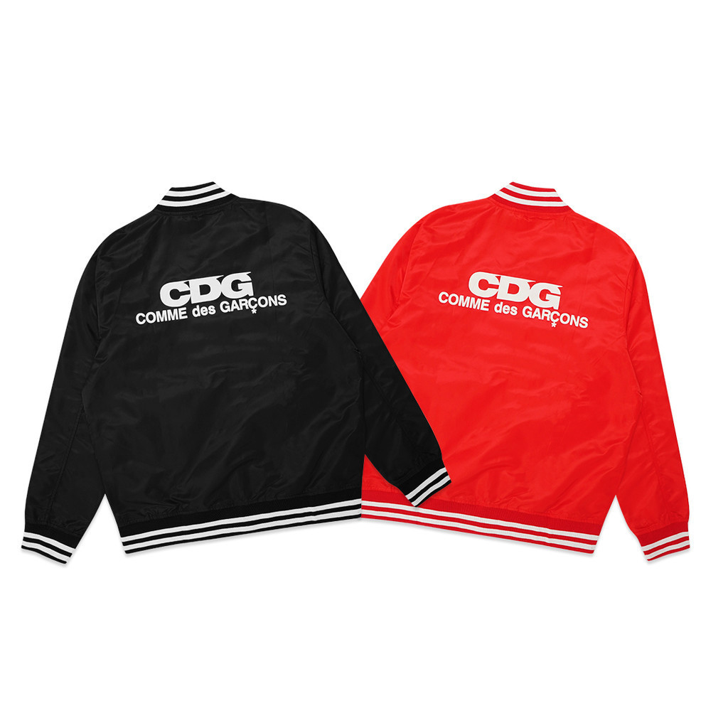 เสื้อแจ็คเก็ต CDG Logo Nylon Varsity