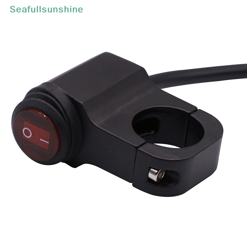 Seaf> 1PC อลูมิเนียมอัลลอยด์ 12V อุปกรณ์เสริมรถจักรยานยนต์เปิด/ปิดไฟหน้ากันน้ําหมอกจุดแสงแฮนด์รถจักรยานยนต์ได้ดี - รูปที่ 3