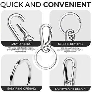 1/3/5 ชิ้น Gourd Buckle Carabiner พวงกุญแจ - เข็มขัดเอวคลิปพวงกุญแจ - Anti-lost Unisex Key Chain อุปกรณ์เสริม