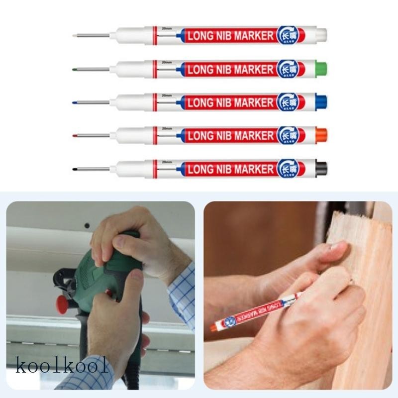 Kool สีสันช ่ างไม ้ ปากกามาร ์ กเกอร ์ หมึกปากกาจมูกยาวสําหรับห ้ องน ้ ํากระเบื ้ องทําเครื ่ องหมาย