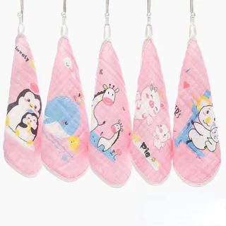 ผ้าเช็ดหน้าเด็ก 5 ชิ้น ผ้าฝ้าย100% ผ้าเช็ดเอนกประสงค์ ไม่ระคายเคืองผิว