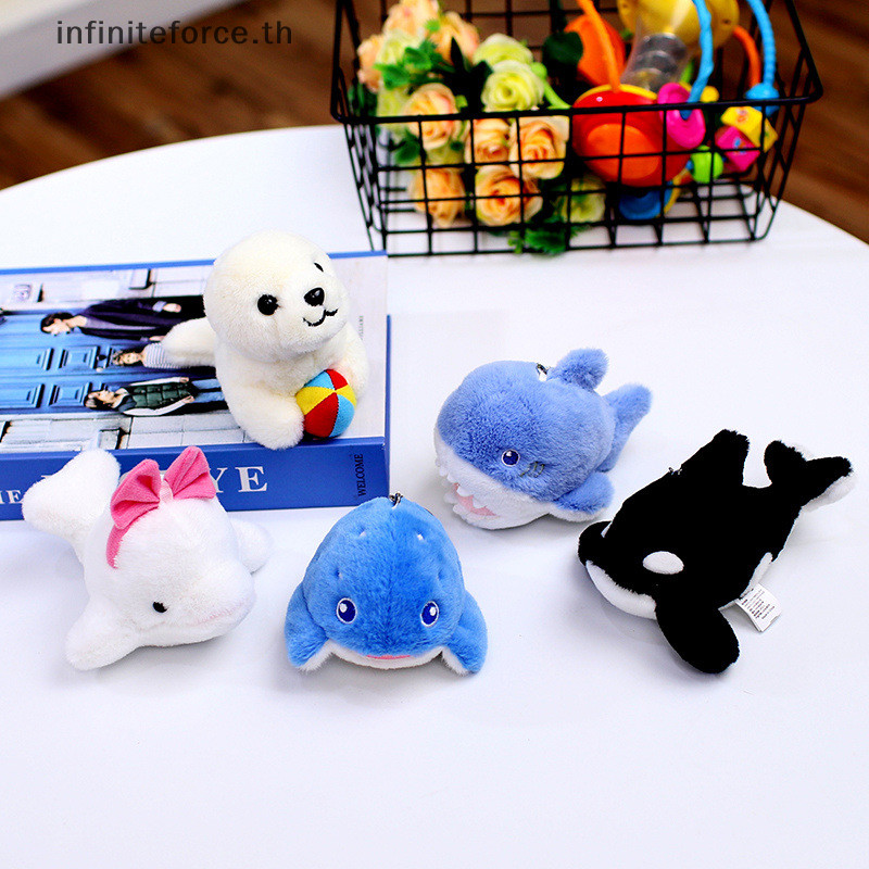 [ใน] สัตว์ทะเลน่ารักซีลปลาวาฬตุ๊กตากระเป๋าอุปกรณ์เสริมพวงกุญแจจี้กระเป๋าจี้ของขวัญเด็ก [ดีกว่า]