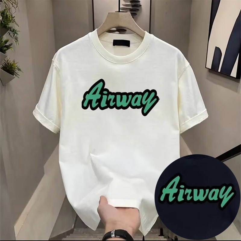 2024 ฤดูร ้ อนใหม ่ ผู ้ ชายขนาดบวกหลวมสไตล ์ ตัวอักษรพิมพ ์ ผ ้ าฝ ้ ายTshirt Streetแฟชั ่ นสบายๆแขนสั ้ นคอกลมเสื ้ อยืดสําหรับชายBlack/White S-5XL