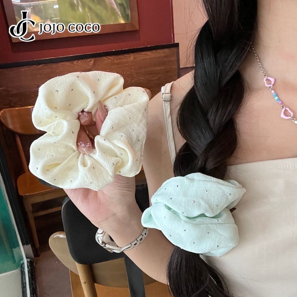 Jojo COCO Mint Green Gypsophila ลําไส้ขนาดใหญ่ผม Tie ฤดูร้อน Cool เกาหลี Gentle ผู้หญิงอุปกรณ์เสริมผม