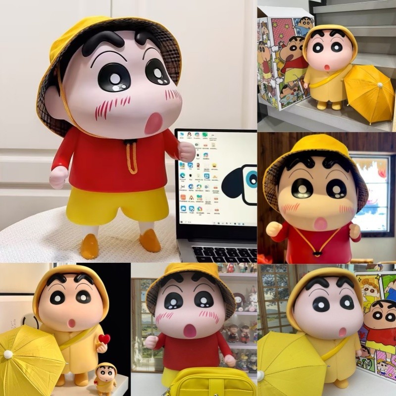 Crayon Shin chan รูปปั ้ นร ่ มหมวกตกแต ่ ง Shinosuke Nohara แฟชั ่ นอะนิเมะตกแต ่ ง