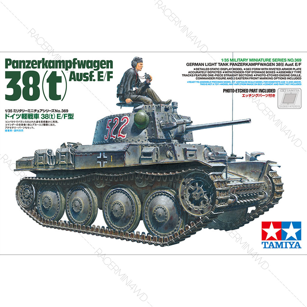 TAMIYA 1/35 German Light Tank Panzerkampfwagen 38(t) Ausf.E/F 35369