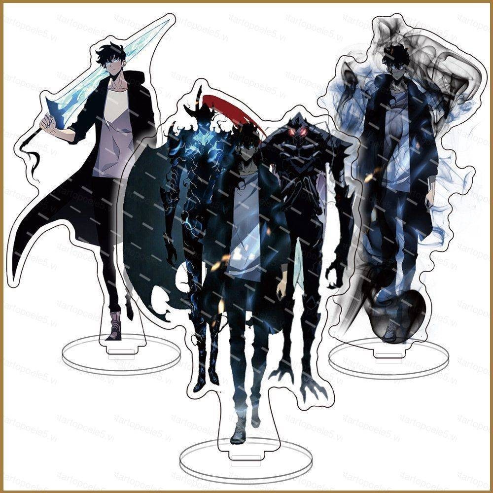 Sta5 Solo Leveling อะนิเมะรูปของเล่นอะคริลิคผู้ถือแผ่น Sung Jin-woo Sung Jin-ah Yoo Jin-ho
