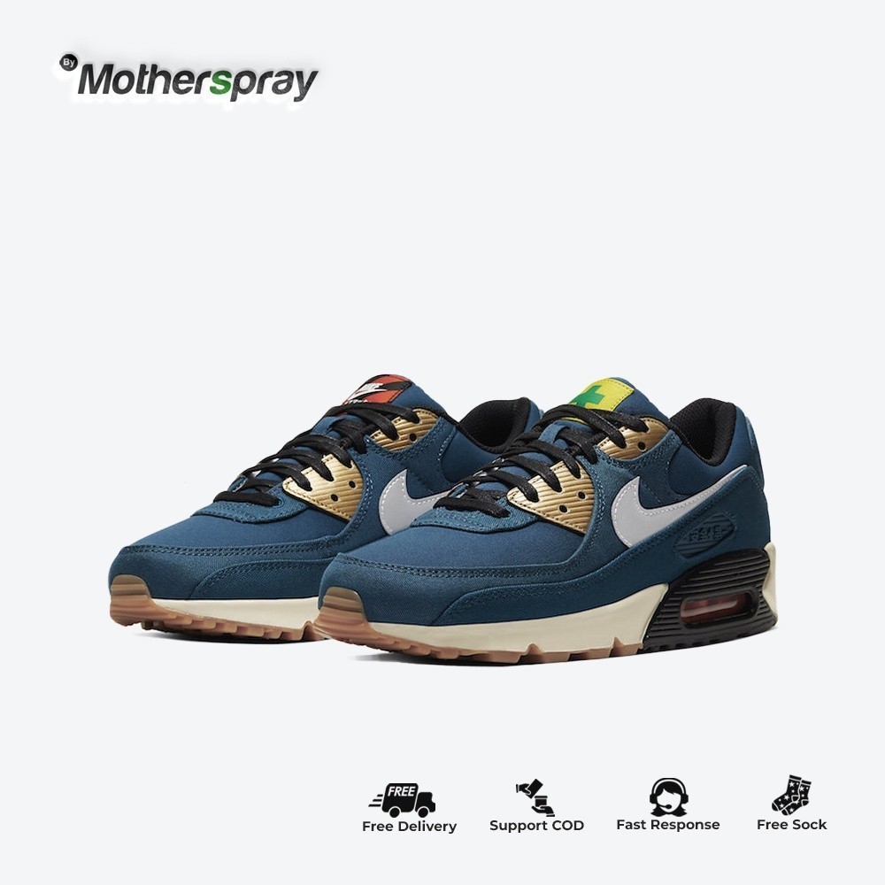 N---k N * ike Air Max 90 Tokio midnight navy blue fashion Casual all-match รองเท้าผ้าใบ MY3Y