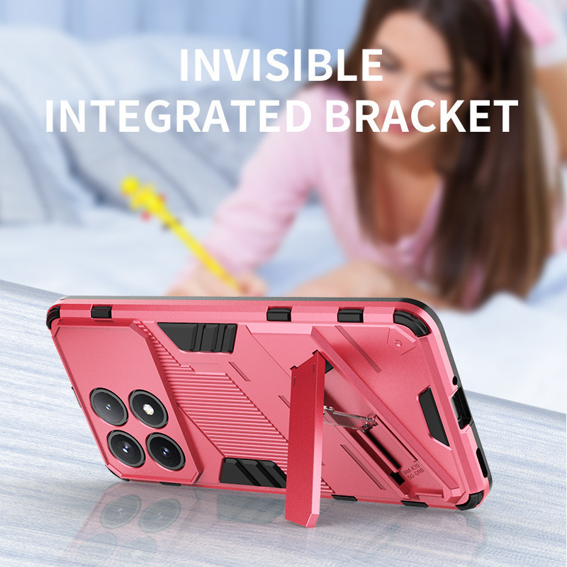 Lenuo พร้อมขาตั้งเคสโทรศัพท์สําหรับ Xiaomi Poco X7 F6 F5 X6 X5 Pro 5G M6 Pro 4G Case ปลอกแม่เหล็กกันกระแทกฝาครอบ Griptok ป้องกัน (ยืนขึ้นแนวตั้งหรือแนวนอน) - รูปที่ 3