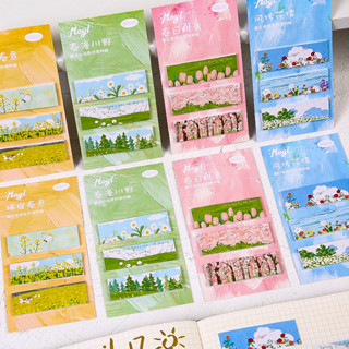 แผ่นบันทึกแท็กดัชนีเรียบง่ายเงา 60 แผ่น - กระดาษกาวกระดาษโน้…