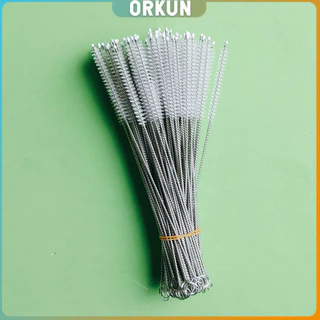 Orkun แปรงล้างหลอดดูด จุกนม ขนไนล่อน ไม่ทำให้เป็นรอย Stainless steel soft straw straw brush