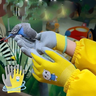 KEEPIN ถุงมือทํางานในสวน, ถุงมือทําสวนสําหรับเด็กระบายอากาศกันลื่น, การ์ตูนรวบรวมเปลือกหอยความปลอดภัยกันน้ําเด็กถุงมือป้องกันงานปลูก
