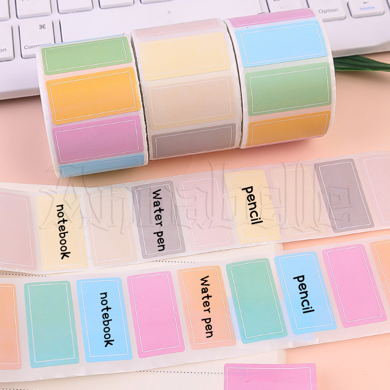 500 ชิ้น/เล่มสติกเกอร์ฉลากสีสัน-DIY Handwriten Classfication Label-กันน้ํา,Self-Adhesive-Index Tabสติกเกอร์-หลวม-สําหรับHome Office Marking
