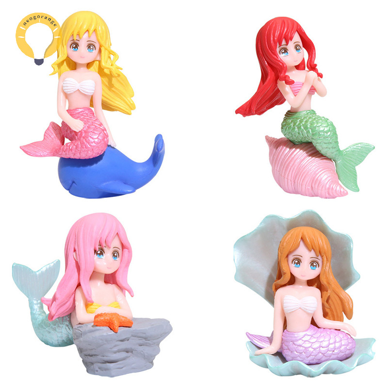 [neogrange] เครื่องประดับตู้ปลาเครื่องประดับเรซินนางเงือกสร้างสรรค์การ์ตูนพิพิธภัณฑ์สัตว์น้ําปลาตกแต่งภูมิทัศน์ TH