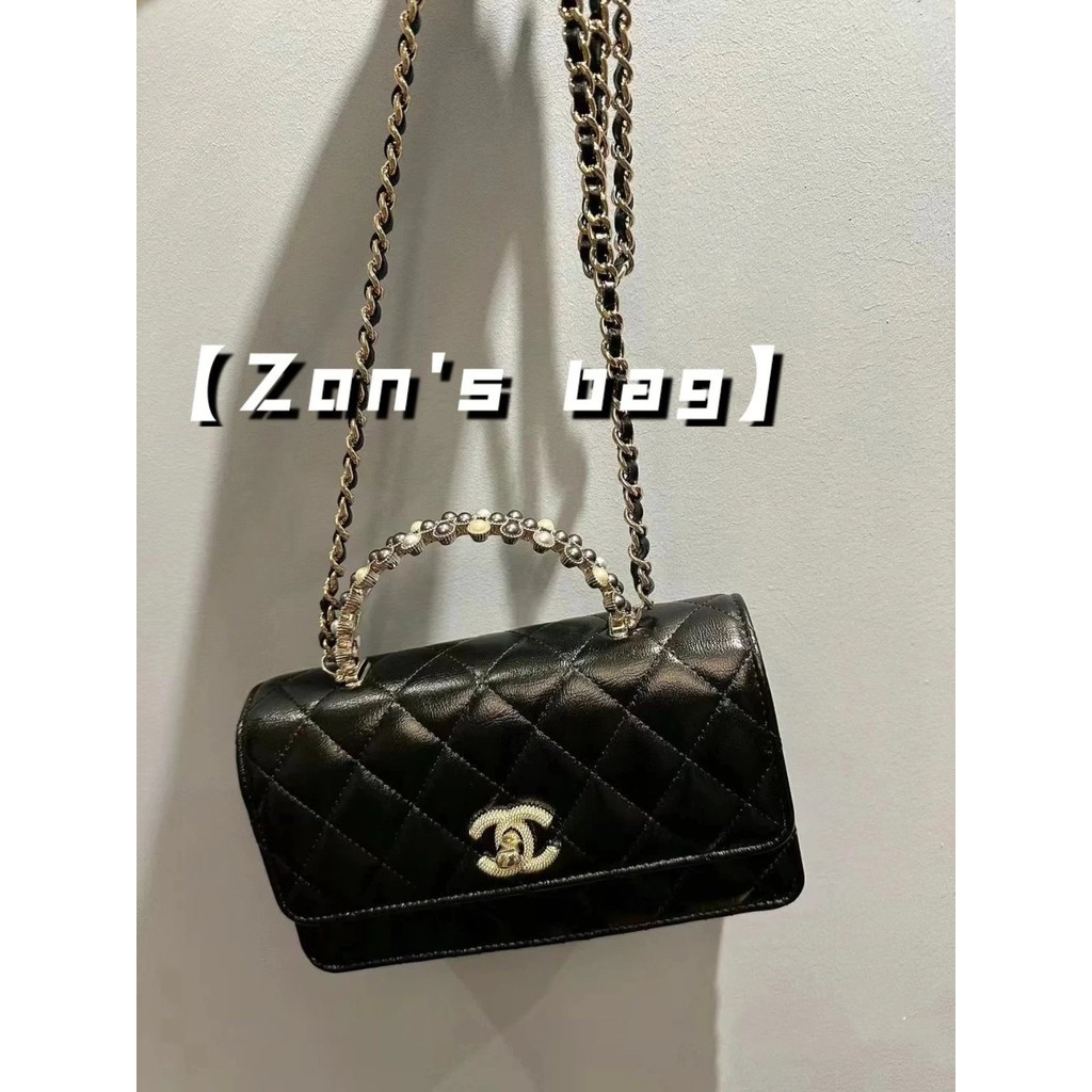 [เกรด Daigou] ซองเล็ก [Chanel 24P Pearl Handle woc/กระเป๋าออร์แกน]