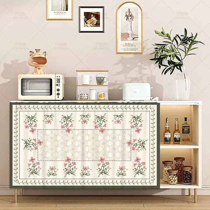 แนะนำ ผ้าม่าน ผ้าม่านประตูตู้ครัวและห้องนั่งเล่นม่านติดด้วยตนเองแบบไม่มีหมัด ผ้าม่านคลุมสไตล์จีนกันฝุ่นและกันน้ํามันเรียบง่ายและสวยงามของตกแต่งบ้าน ราคาพิเศษ มีเก็บเงินปลายทาง