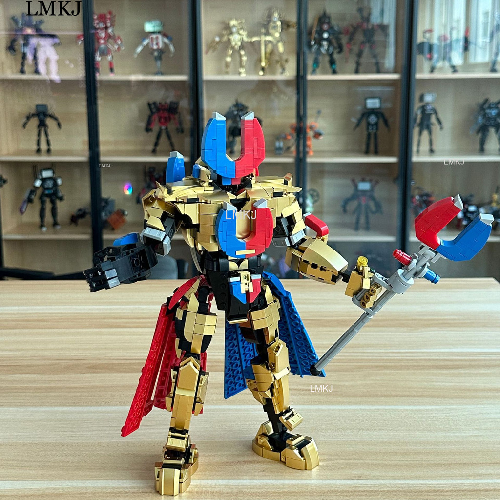 789 ชิ้น Lego Skibidi Toilet Tian Man vs Magnet Man Building Blocks ของขวัญวันเกิดเด็กผู้ชาย