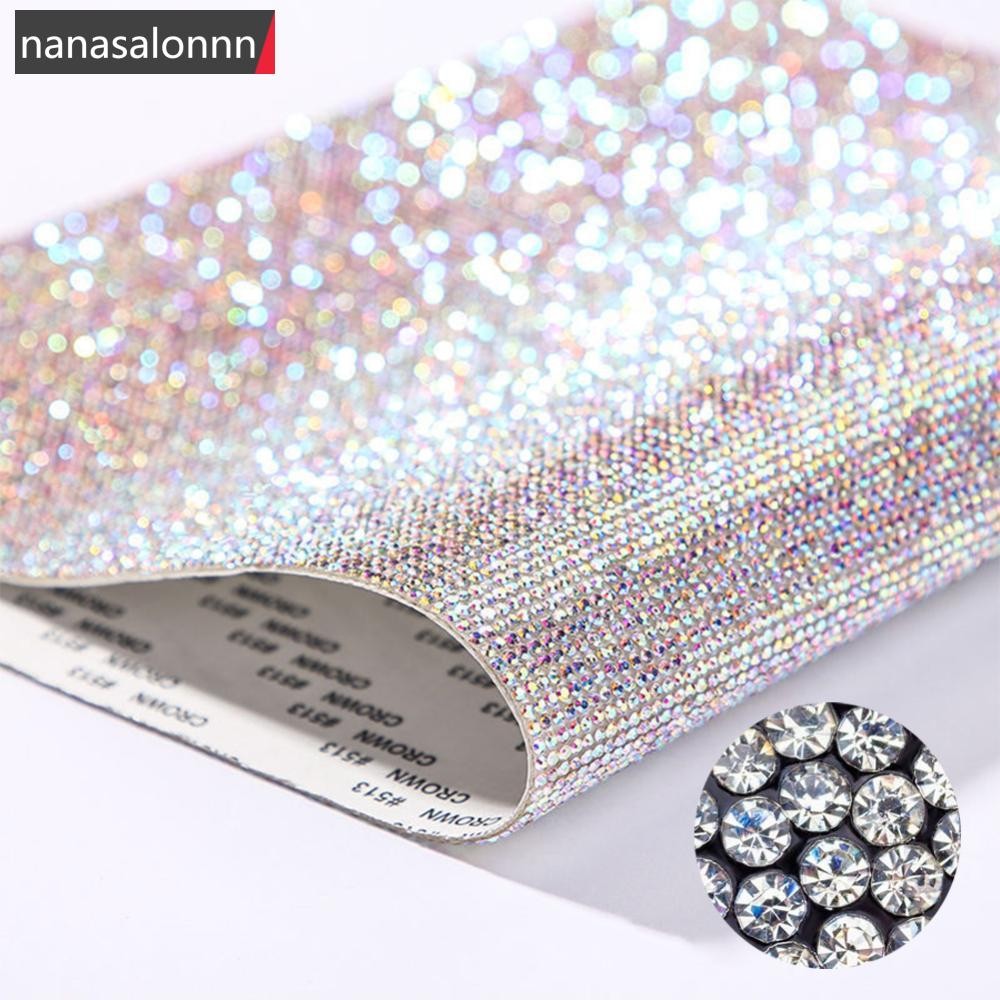 Nanasn| 12x20 ซม.คริสตัลเพชรรถ DIY สติกเกอร์ตกแต่งอุปกรณ์ตกแต่งสติกเกอร์อัตโนมัติภายใน K2Y7