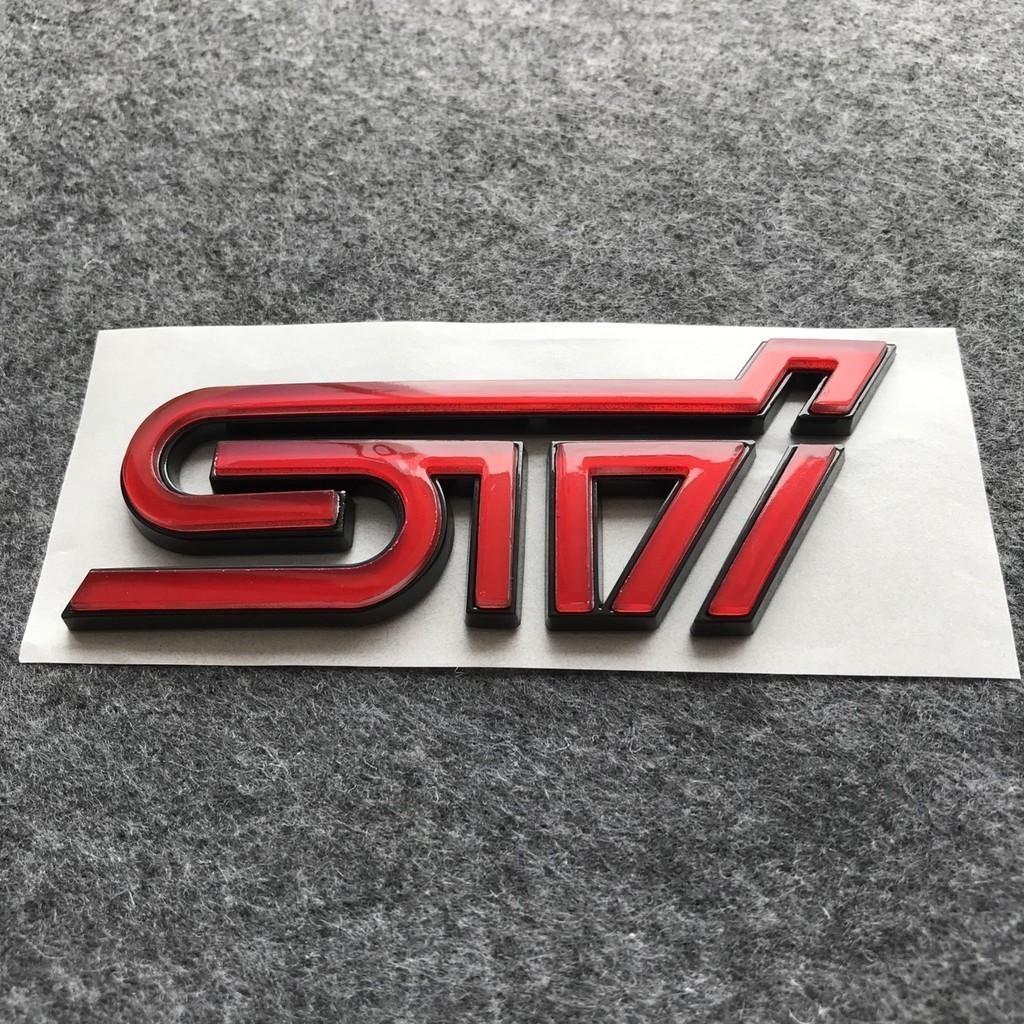 สติ๊กเกอร์หาง sti สีดํา BRZ WRX Forest Racing Lion Aohu sti Standard