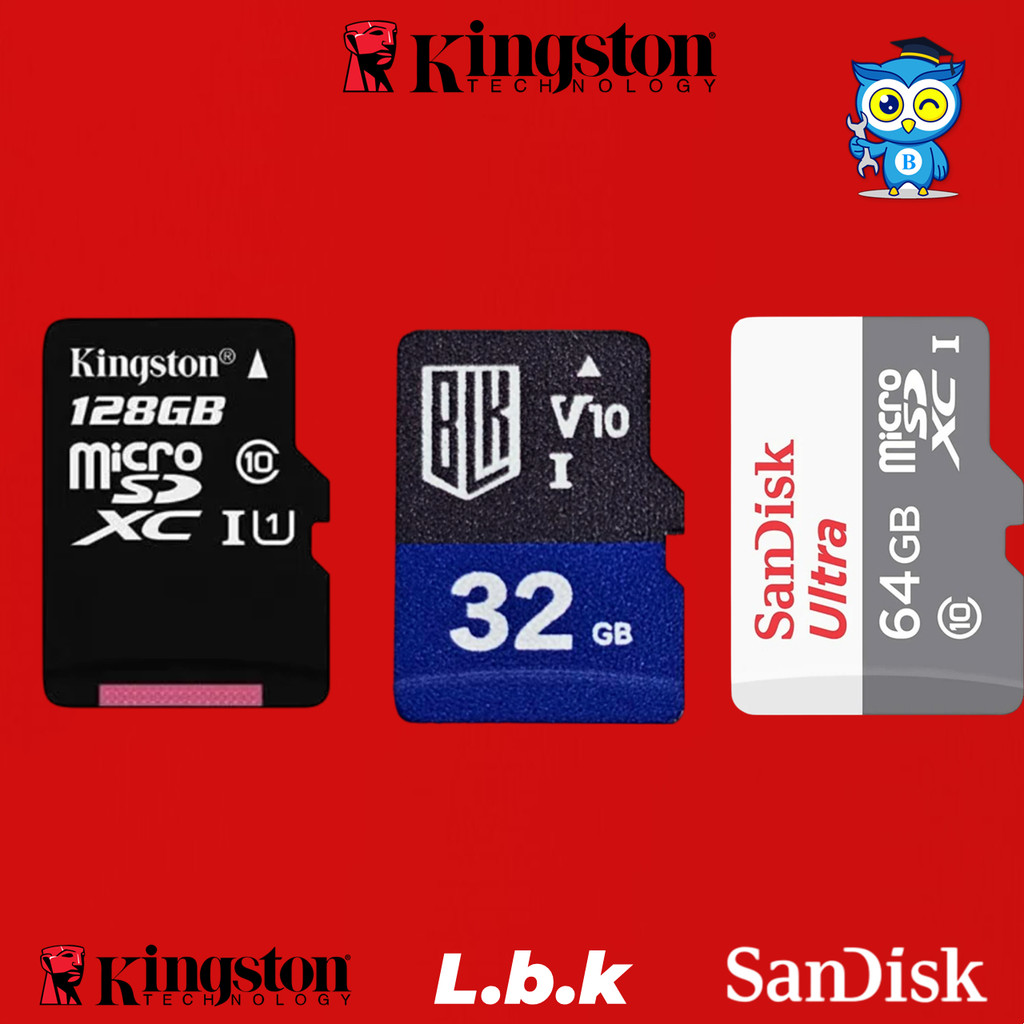 เมมโมรี่การ์ด MicroSD kingston & SanDisk ( 16G 32G 64G 128G ) Class 10 100m Memory
