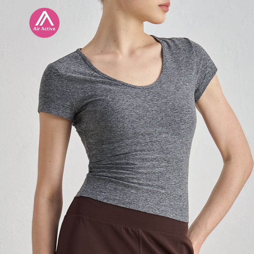 Airactive Leisure Casual Yoga Sports T-shirt Short Sleeves Soft And Moisture-wicking