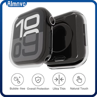 กรอบป้องกันหน้าจอ TPU อ่อนนุ่มโปร่งใส for Apple Watch Ultra/SE 3 2 Series 11 10 9 8 7 6 5 Iwatch 49 46 45 44 42 41 40 มม