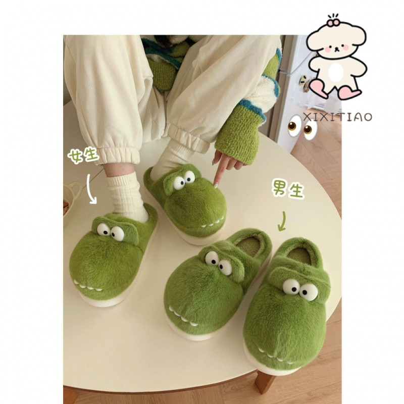 Xixitiao รองเท้าแตะ ผ้าฝ้าย ลายหนังจระเข้ ให้ความอบอุ่น แฟชั่นฤดูใบไม้ร่วง และฤดูหนาว