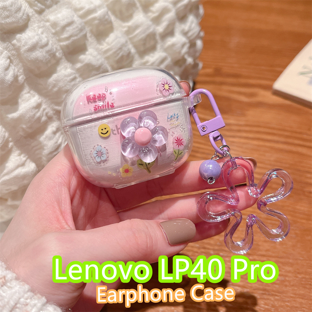 ส่วนลดสําหรับ Lenovo LP40 Pro Case Casing Soft Silicone Headphone Case Summer Style Cartoon