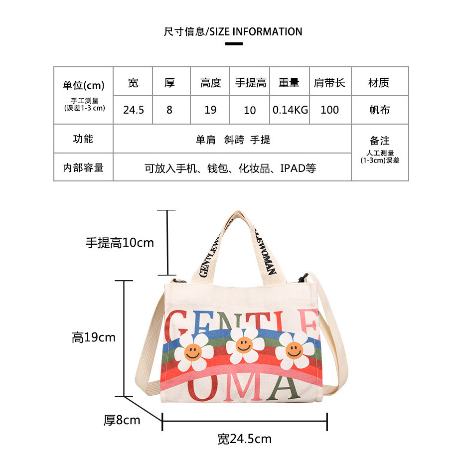 [ใหม่] ประเทศไทยแฟชั่นใหม่ผ้าใบกระเป๋าหญิงมินิแบบพกพาขายร้อนins All-match Casual Cross-body Clutch Small Tote Bag