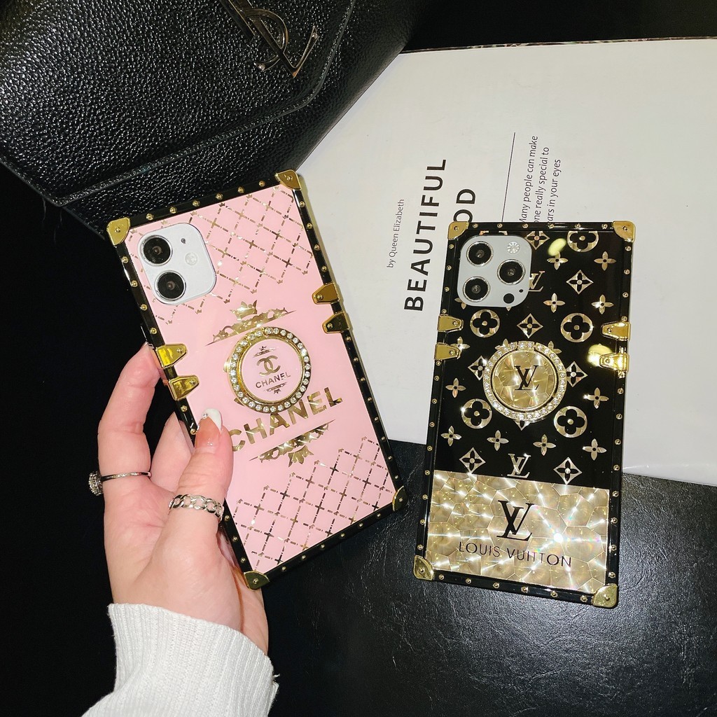 ปลอกสําหรับ iPhone 17 16 15 14 13 12 11 Pro Max 17 Air X XS XR 6 7 8 Plus หรูหราแฟชั่นสแควร์โทรศัพท์มือถือกรณี