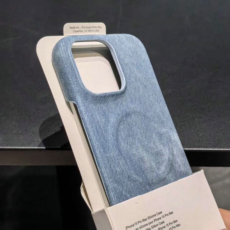 HOCE Retro กางเกงยีนส์ผ้าเคสโทรศัพท์แม่เหล็กสําหรับiPhone 17 Air 16 15 14 13 12 17 Pro Max Plusครึ่งครอบคลุมUltra Thin Hard Cover