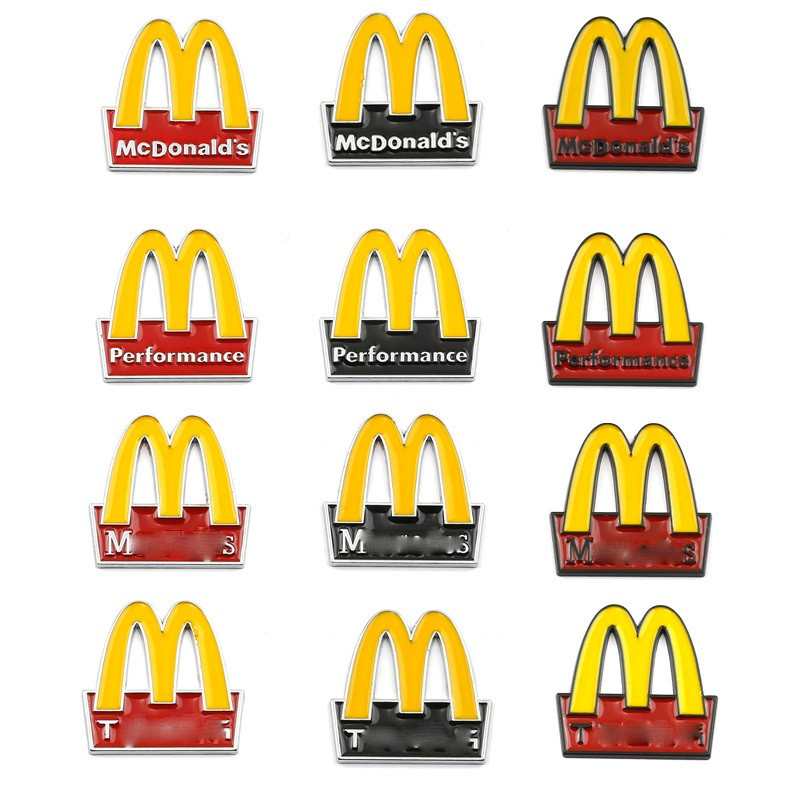 การปรับเปลี่ยนส่วนบุคคล 3D โลหะ Mercedes Benz รถ AMG M โลโก้ BMW McDonalds M โลโก้ TESLA Model3/Y/S/