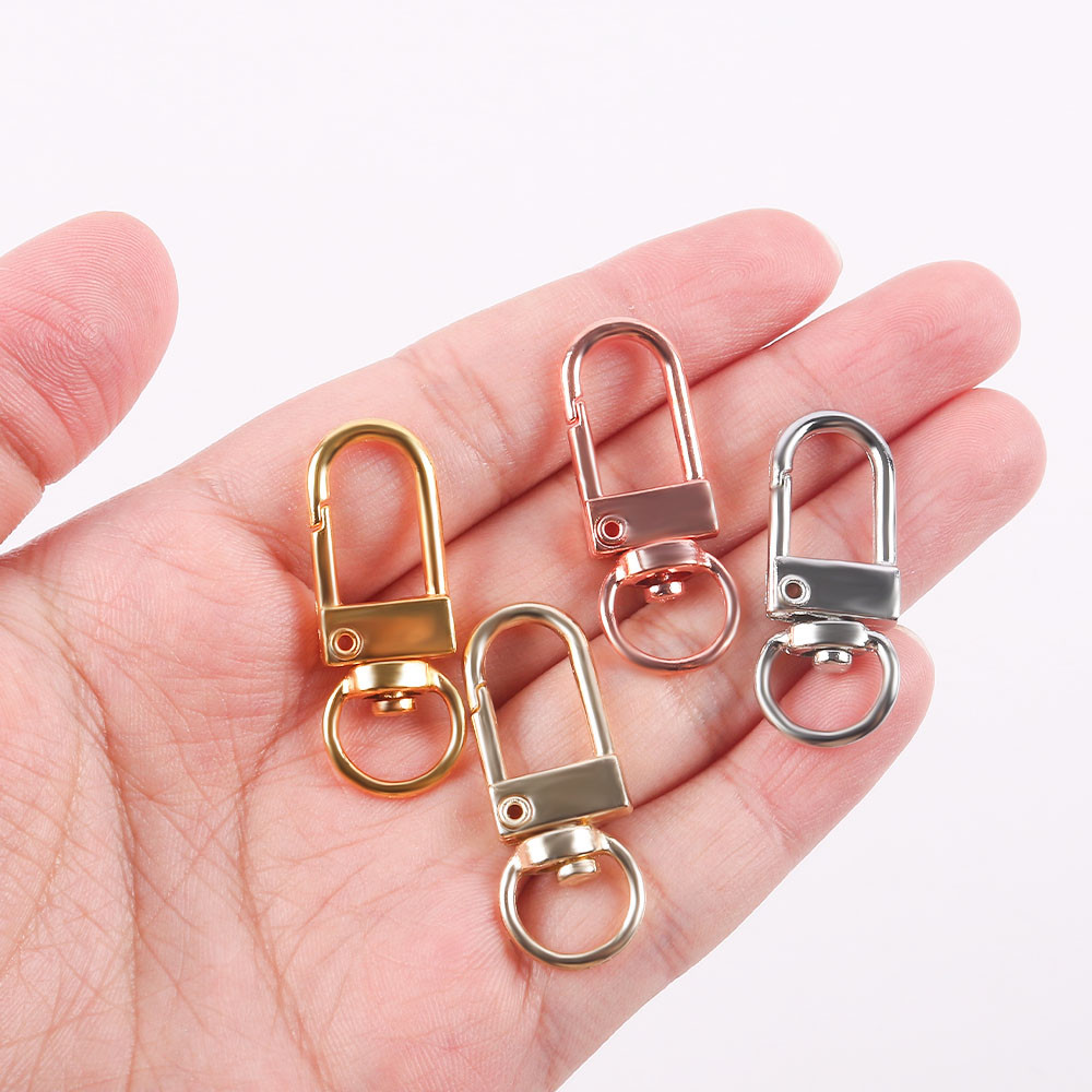 10pcs หมุนหัวเข็มขัดสุนัข Carabiner Gold Lobster Clasps ตะขอสําหรับเครื่องประดับ DIY ทํา Key แหวนอุปกรณ์เสริมอุปกรณ์ - รูปที่ 4