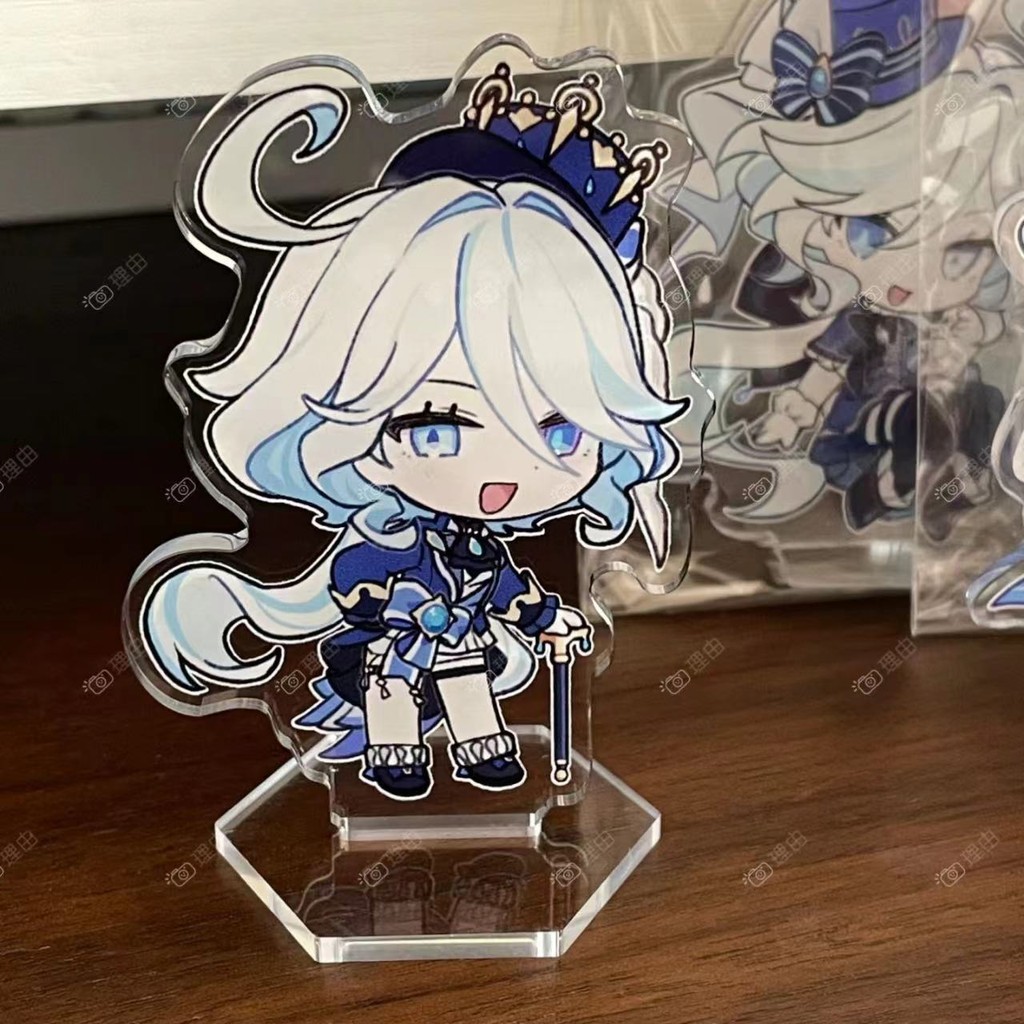 Genshin Impact Furina 10 ซม.คุณภาพสูงอะคริลิค Standee Instagrammable อะนิเมะตกแต่งโต๊ะของขวัญเพื่อน