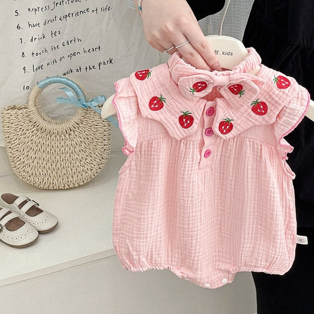 ฤดูร้อนใหม่เสื้อผ้าเด็กสาวที่มีคุณภาพสูงแขนกุดบอดี้สูทกับแถบคาดศีรษะ0-24เดือนเด็กสุดน่ารักสุดน่ารักที่รักเกาหลี ชุดรอมเปอร์