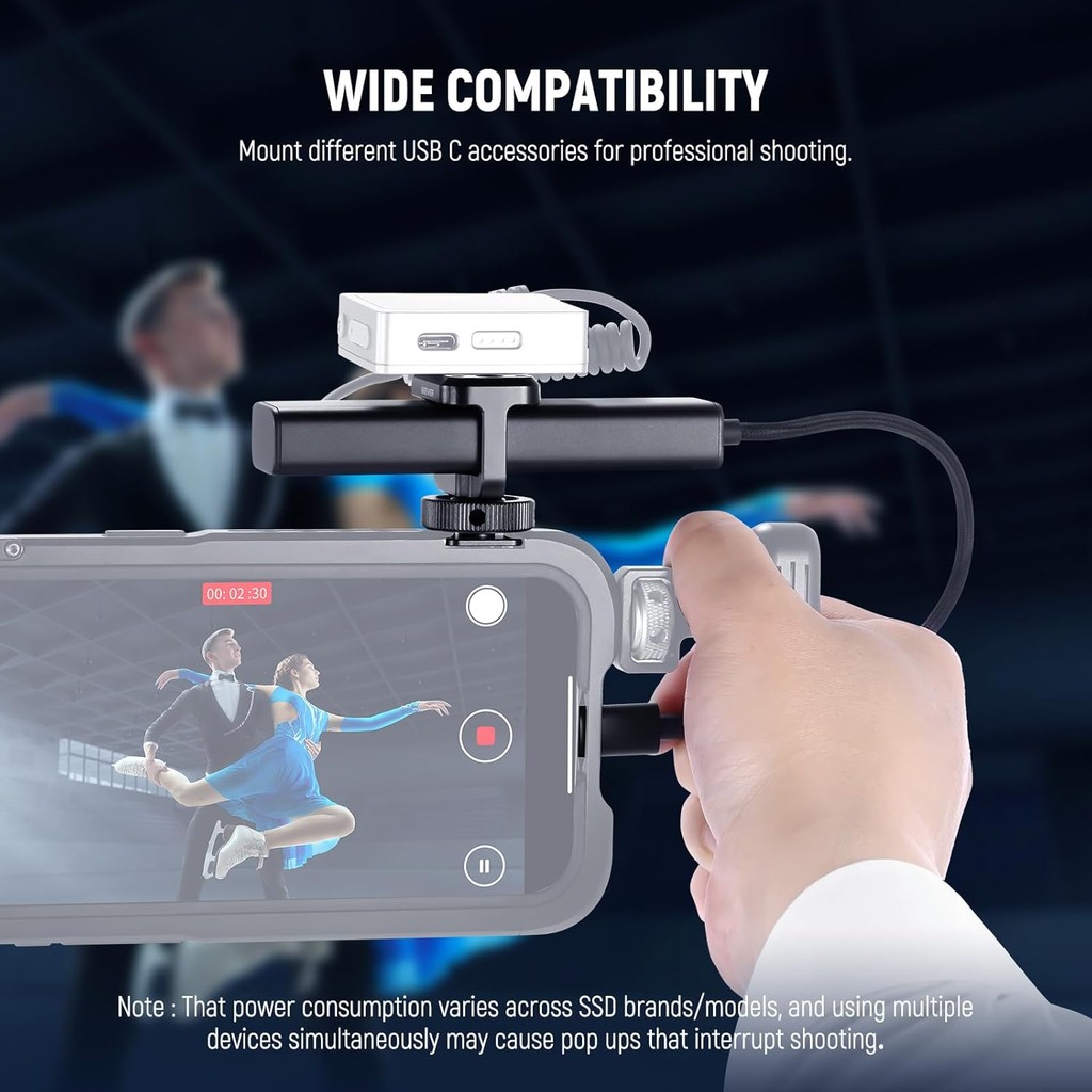 Neewer PS020E 4 In 1 USB C Hub 3.1 Gen2 100W PD พร้อมอะแดปเตอร์รองเท้าเย็น