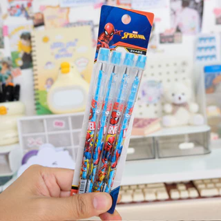 ลิขสิทธิ์แท้ - ดินสอต่อไส้ แพ็ค4แท่ง ลายการ์ตูน Avengers Gudetama SpiderMan MickeyMouse HelloKitty