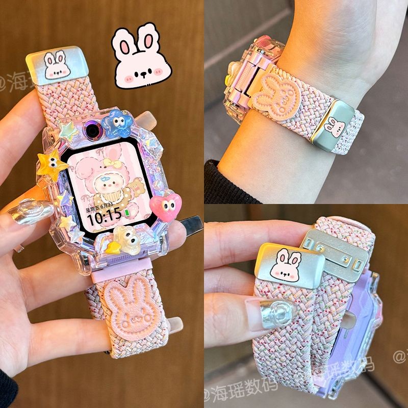 [สต๊อกพร้อม] กระต่ายน่ารักการ์ตูนแม่เหล็กสายถัก imoo x10 นาฬิกาโทรศัพท์ ImooZ1 Strap ImooZ2 ImooZ5 ImooZ6 ImooZ7 สายถักการ์ตูน
