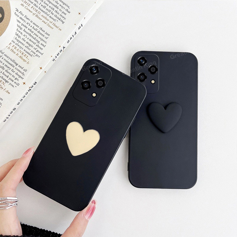 เคสสําหรับ Honor 200 ELI-AN00 ELI-NX9 /200 Pro ELP-AN00 ELP-NX9 /200 สมาร์ท / 200 Lite สีดํากรณี 3D 