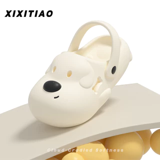 Xixtiao ที่ไม่ซ้ํากันลูกสุนัข Baotou หญิงฤดูร้อนน่ารักรองเท้าหลุมสบายชายหาดสองสวมใส่