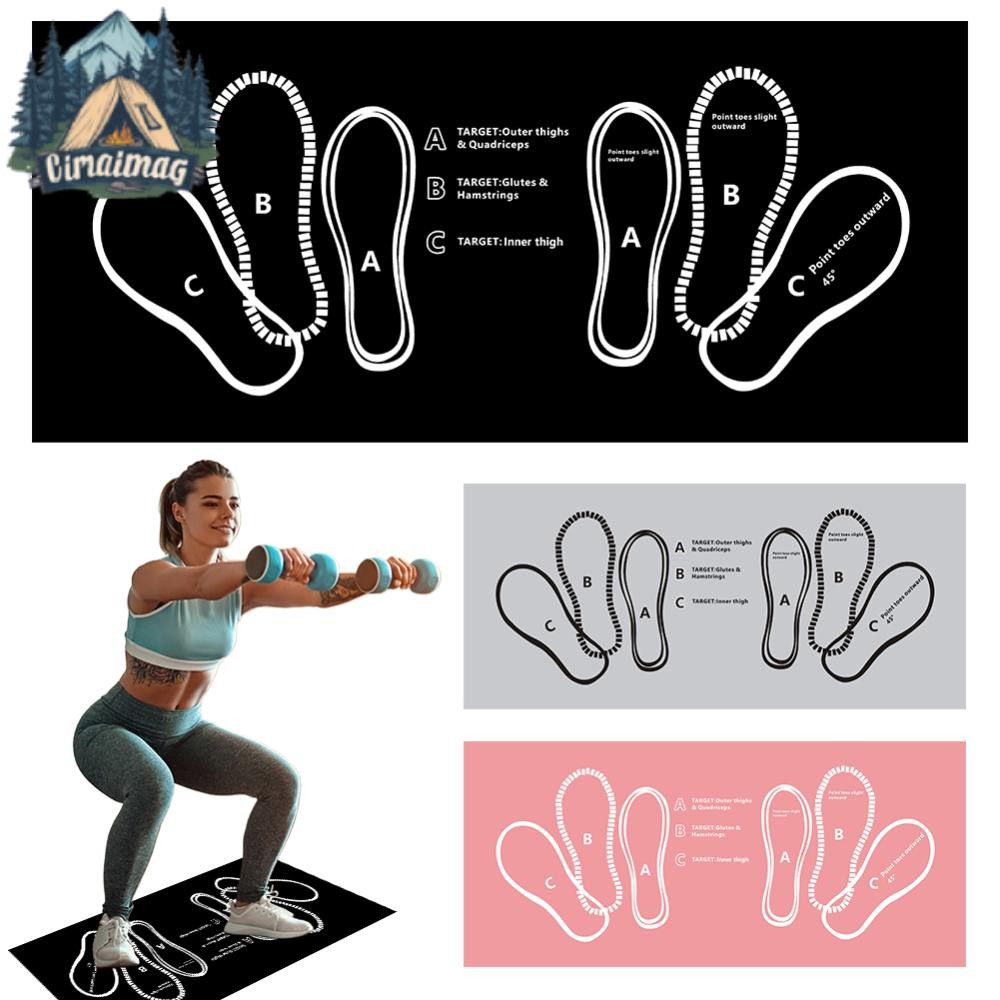 Squat Stance Guide Mat Non-Slip Squat Foot Placement Mat Training Hip Muscle Mat