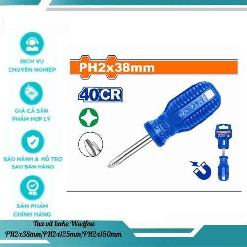 ไขควงอบ Wadfow PH2x38mm/PH2x125mm/PH2x150mm - WSD4221/WSD4225/WSD4226
