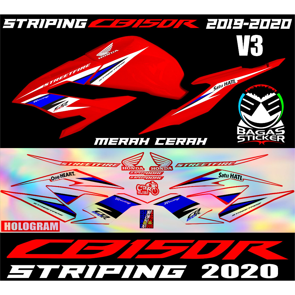 สติ๊กเกอร์ Hologram Cb150r 2019-2020